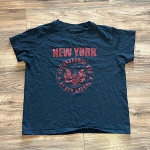 Brandy Melville Black and Red New York Tee
